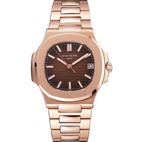 men patek philippe nautilus 1453949 brown dial